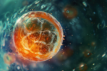 Miracle of Life: Illuminated Zygote Divides in Human Fallopian Tube