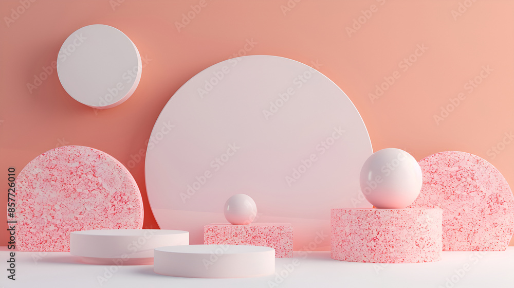 Poster 3d render abstract display podium platform for product presentation and advertising. minimal scene b