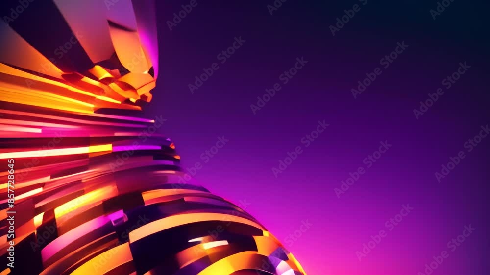 Aufkleber abstract 3d colorful geometric shapes generative ai