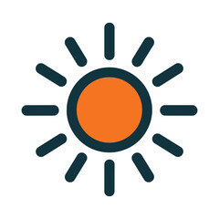 Minimalist sun design vector icon style