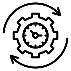 Capacity Utilization icon vector image. Can be used for Operations Management.