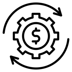 Cost Control icon vector image. Can be used for Operations Management.