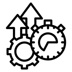 Productivity Tracker icon vector image. Can be used for Operations Management.