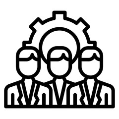 Workforce Management icon vector image. Can be used for Operations Management.