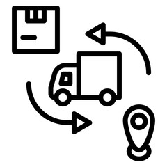Supply Chain icon vector image. Can be used for Order Fulfilment.