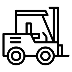 Forklift icon vector image. Can be used for Manufacturing and Distribution.