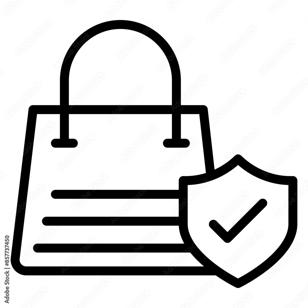Poster safe purchase icon vector image. can be used for safe payment.