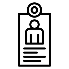 Employee Badge icon vector image. Can be used for Job Fair.
