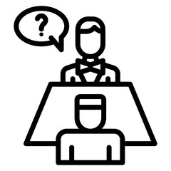 Question Mark icon vector image. Can be used for Job Fair.