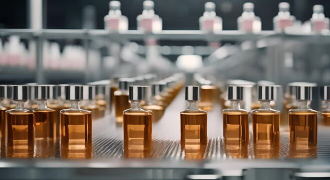 Automatic perfume factory equipped with conveyor lines for cosmetic oil production