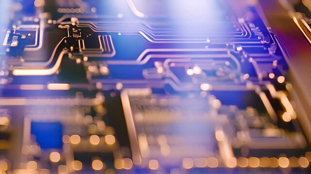 Close Up of a Circuit Board Generative AI