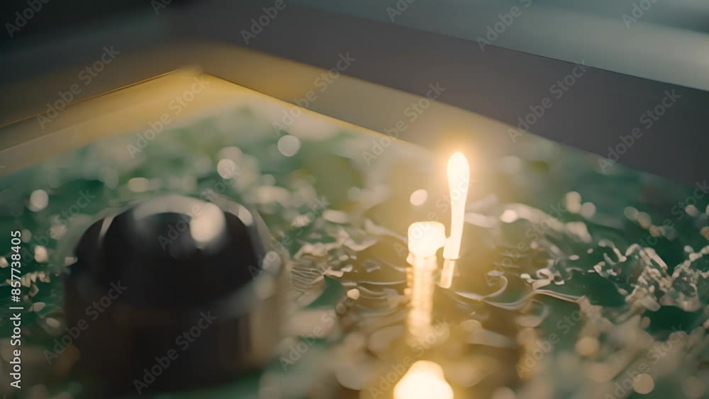 Aufkleber light bulb on circuit board generative ai