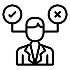 Decision icon vector image. Can be used for Business Meeting.