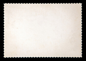 Reverse side of an old photo print with a decorative border.