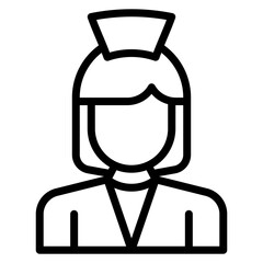 Nurse icon vector image. Can be used for Physical Wellbeing.