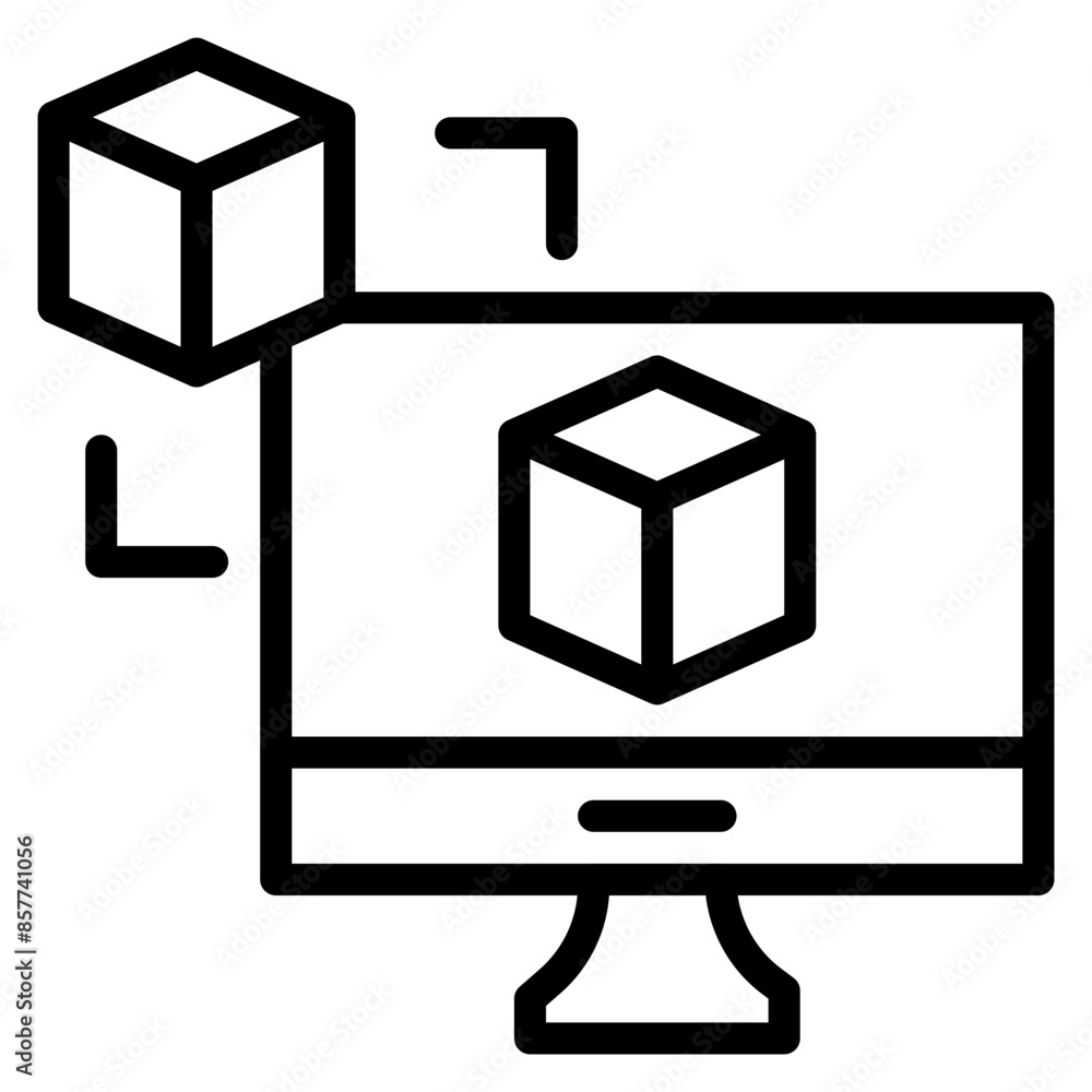Aufkleber digital twin icon vector image. can be used for digital disruption.