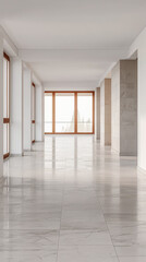 Fototapeta premium Room interiors in a luxury home with no people in it, natural lighting and contrasting tones. Luxury residential Real Estate composition.