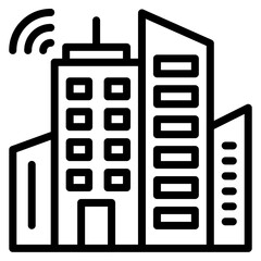 Smart City icon vector image. Can be used for Digital Disruption.