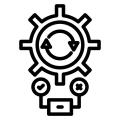 Test Automation Framework icon vector image. Can be used for Software Testing.