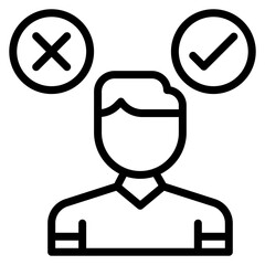 Decision Making icon vector image. Can be used for ADHD.