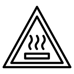 Hot Surface icon vector image. Can be used for Skin Burns.