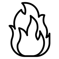 Flame icon vector image. Can be used for Skin Burns.
