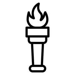 Freedom Torch icon vector image. Can be used for Press Freedom Day.