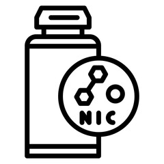 Nicotine icon vector image. Can be used for Smoking.