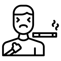 Smoking and Health icon vector image. Can be used for Smoking.