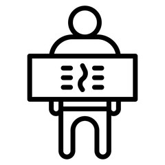 Barium Swallow icon vector image. Can be used for Medical Tests.