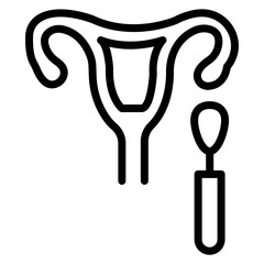 Pap Smear icon vector image. Can be used for Medical Tests.