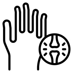Rheumatoid Factor icon vector image. Can be used for Medical Tests.