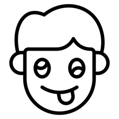 Obraz premium Silly icon vector image. Can be used for Human Emotions.