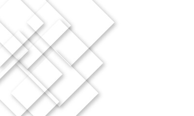 Abstract smooth light and gray geometry square shape paper futuristic concept background. Vector illustration