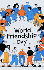 Naklejka premium International Day of Friendship modern abstract illustration 