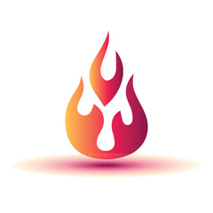 Obraz premium Fire flame icon isolated on white background. Red Flame Symbol Fire flame. Vector illustration Fire flame symbol. Bonfire silhouette logotype. Flames symbols set flat style - stock vector.