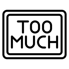 Too Much icon vector image. Can be used for Burnout.