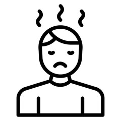 Unmotivated icon vector image. Can be used for Burnout.