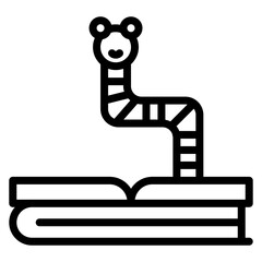 Bookworm icon vector image. Can be used for Urban Tribes.