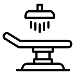 Operating Table icon vector image. Can be used for Plastic and Cosmetic Surgery.