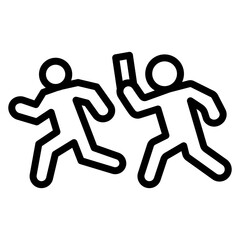 Relay Baton icon vector image. Can be used for Marathon.