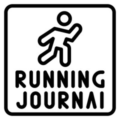 Running Journal icon vector image. Can be used for Marathon.