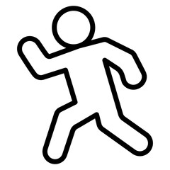Runner Silhouette icon vector image. Can be used for Marathon.