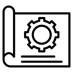 Technical Draft icon vector image. Can be used for Engineer in Mechanics.