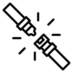 Fototapeta premium Seatbelt icon vector image. Can be used for Driving School.
