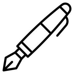 Calligraphy Pen icon vector image. Can be used for Crafting.