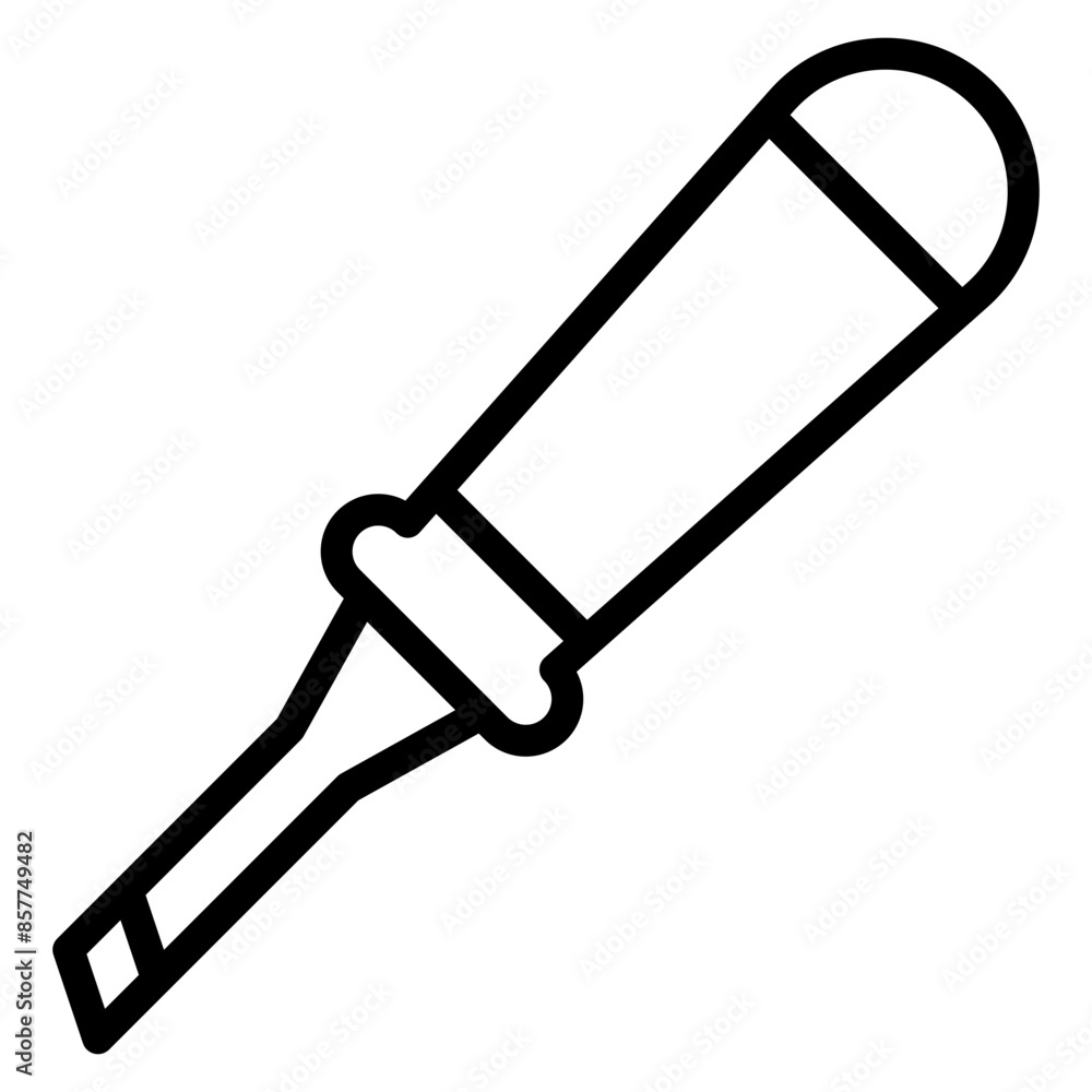 Poster wood carving chisel icon vector image. can be used for crafting.