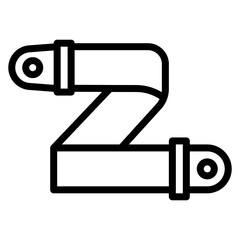 Guitar Strap icon vector image. Can be used for Rock and Roll.