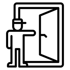 Emergency Exit icon vector image. Can be used for Rescue And Response.