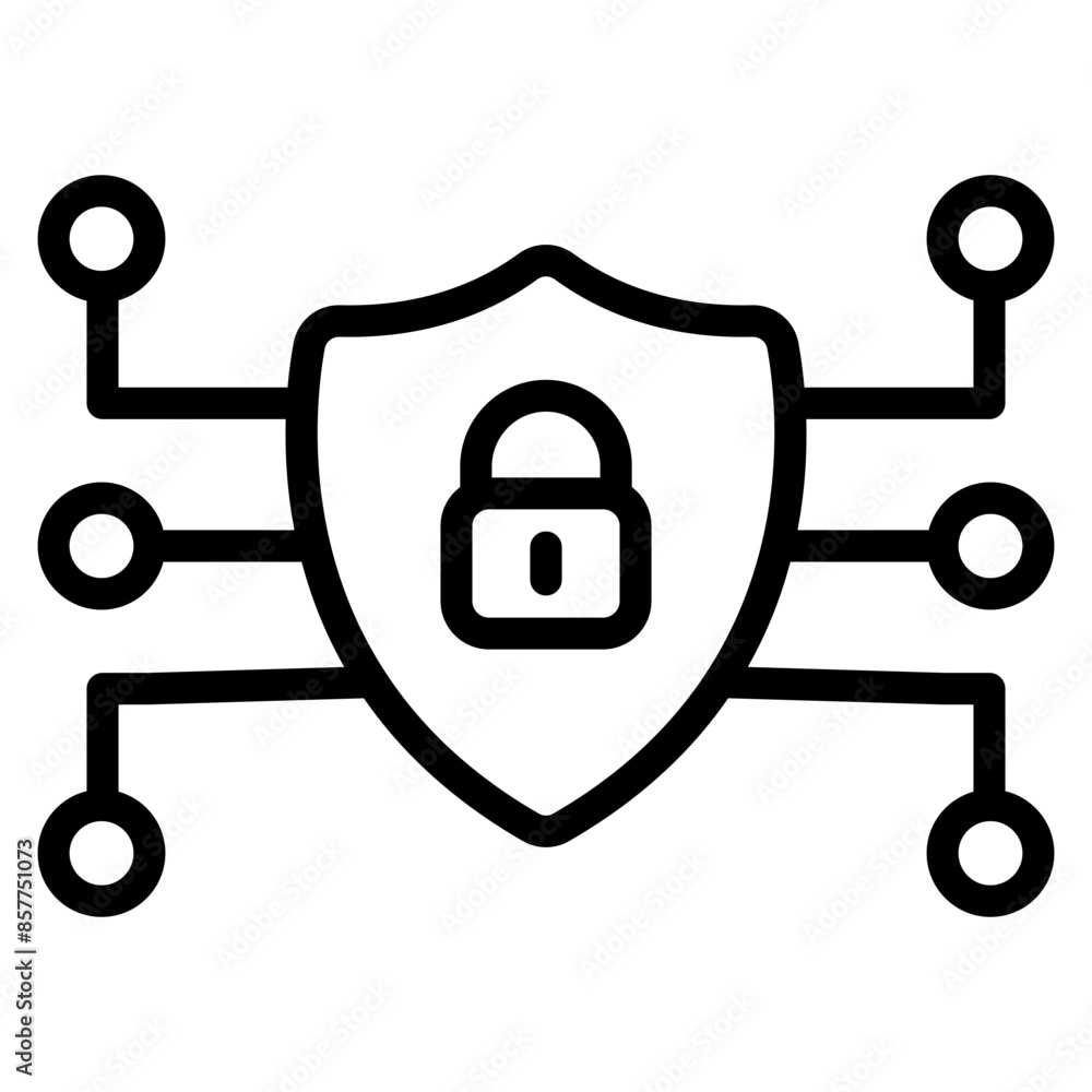 Poster secure network icon vector image. can be used for information security.